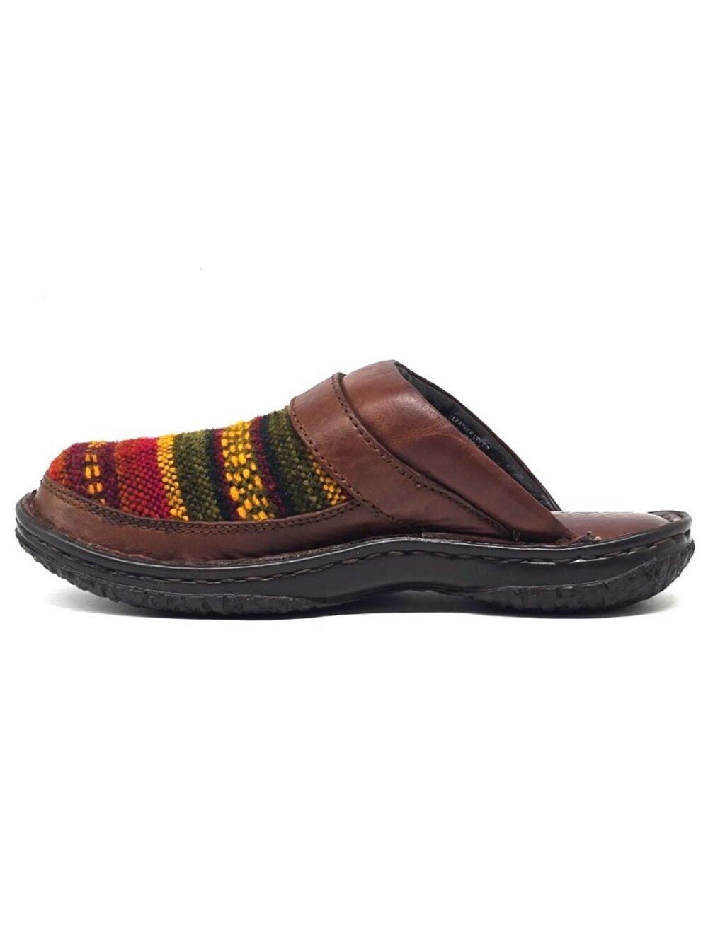 FINAL PRICE Born Multicolored Woven Fabric Printed Leather Slip-on Clogs Women 7 - Picture 9 of 12
